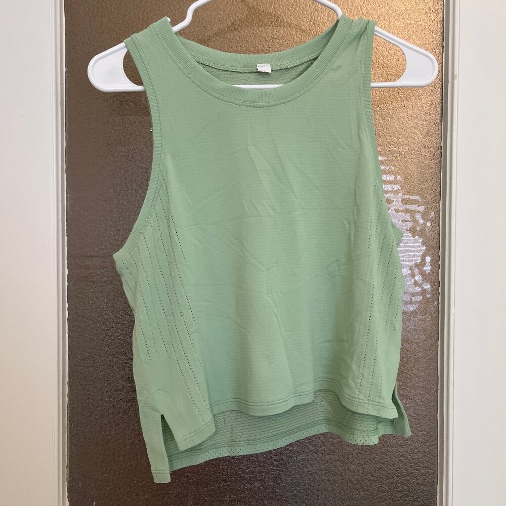 Lululemon Train to Be Tank Top in Creamy Mint, Size 6
